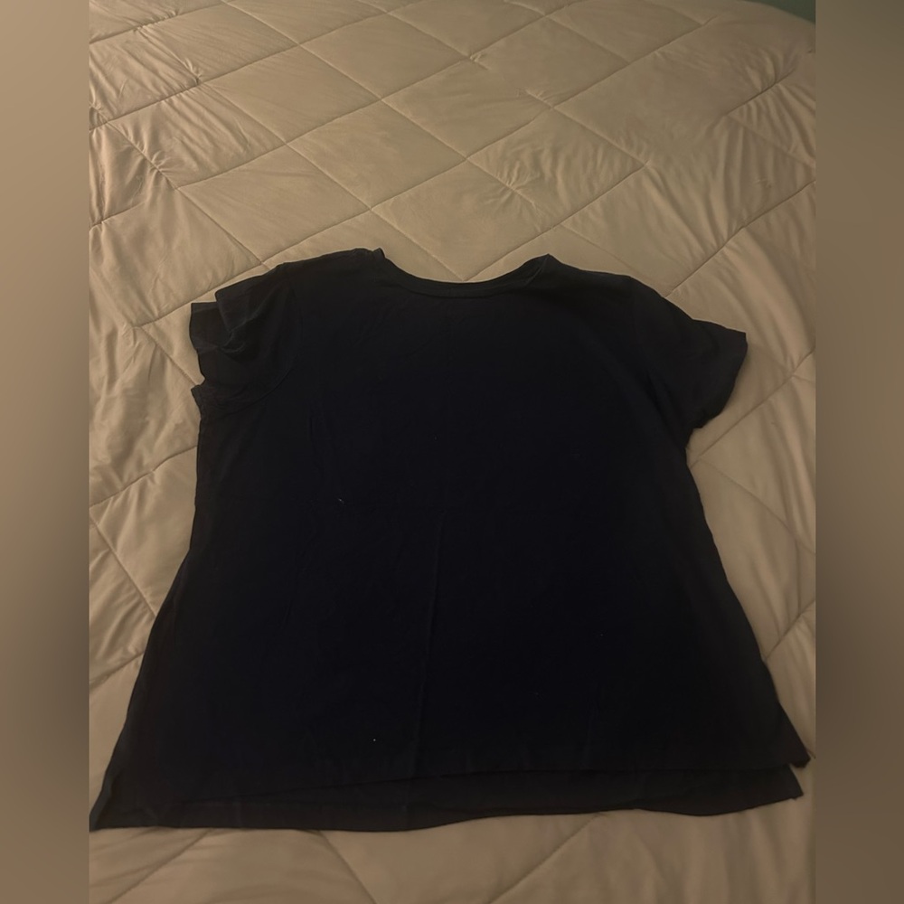 Ladies Bench Navy Basic Scoop Neck T-Shirt